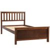 Twin Size Wood Platform Bed with Headboard,Footboard and Wood Slat Support