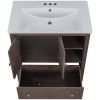 Bathroom Vanity with Sink;  Bathroom Storage Cabinet with Doors and Drawers;  Solid Wood Frame;  Ceramic Sink