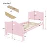 Twin Size Wood Platform Bed with Headboard,Footboard and Wood Slat Support