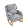 [Video] Welike 27.5 "W Modern Accent High Back Living Room Casual Armchair Rocker with One Lumbar Pillow, Two Side Pockets,Teddy.