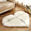 1pc Heart-Shaped Faux Sheepskin Area Rug - Soft and Plush Carpet for Home, Bedroom, Nursery, and Kid's Room - Perfect for Home Decor and Comfort