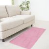 Fluffy Bedroom Rug 4' x 2.6' Anti-Skid Shaggy Area Rug Decorative Floor Carpet Mat