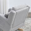 [Video] Welike 27.5 "W Modern Accent High Back Living Room Casual Armchair Rocker with One Lumbar Pillow, Two Side Pockets,Teddy.