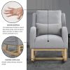 [Video] Welike 27.5 "W Modern Accent High Back Living Room Casual Armchair Rocker with One Lumbar Pillow, Two Side Pockets,Teddy.