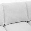 3 Seat Sofa with Removable Back and Seat Cushions and 2 pillows,Teddy Fabric Couch for Living Room, Office, Apartment