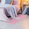 Fluffy Bedroom Rug 4' x 2.6' Anti-Skid Shaggy Area Rug Decorative Floor Carpet Mat