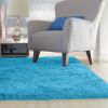 Fluffy Bedroom Rug 4' x 2.6' Anti-Skid Shaggy Area Rug Decorative Floor Carpet Mat