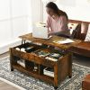 Lift Top Coffee Table with Hidden Storage Compartment