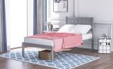 Wood Platform Bed Twin size Platform Bed with Headboard