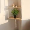 1pc,Boho Triangle Shelves Wall Decor - Plant Hanger, Candle Holder, and Home Decor for Living Room and Bedroom