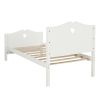 Twin Size Wood Platform Bed with Headboard,Footboard and Wood Slat Support