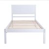 Wood Platform Bed Twin size Platform Bed with Headboard