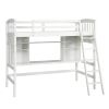 Twin size Loft Bed with Storage Shelves;  Desk and Ladder