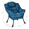 Modern Polyester Fabric Lazy Chair with Side Pocket