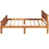 Full Size Wood Platform Bed with Headboard and Wooden Slat Support