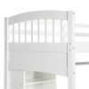 Twin size Loft Bed with Storage Shelves;  Desk and Ladder