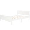 Full Size Wood Platform Bed with Headboard and Wooden Slat Support