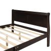 Queen Size Wood Platform Bed with Headboard and Wooden Slat Support