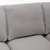 3 Seat Sofa with Removable Back and Seat Cushions and 2 pillows,Teddy Fabric Couch for Living Room, Office, Apartment