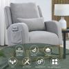 [Video] Welike 27.5 "W Modern Accent High Back Living Room Casual Armchair Rocker with One Lumbar Pillow, Two Side Pockets,Teddy.