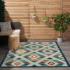 Stylish Classic Pattern Design Floral Damask High-Low Indoor Outdoor Area Rug