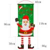 Christmas Flag Elf Snowman Cloth Hanging Cartoon Canvas Window Wall Decoration Supplies Scroll Flag