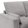 3 Seat Sofa with Removable Back and Seat Cushions and 2 pillows,Teddy Fabric Couch for Living Room, Office, Apartment