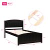 Wood Platform Bed with Headboard,Footboard and Wood Slat Support