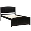 Wood Platform Bed with Headboard,Footboard and Wood Slat Support