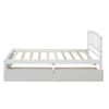 Twin Platform Storage Bed Wood Bed Frame with Two Drawers and Headboard