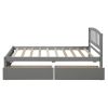 Twin Platform Storage Bed Wood Bed Frame with Two Drawers and Headboard