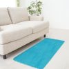 Fluffy Bedroom Rug 4' x 2.6' Anti-Skid Shaggy Area Rug Decorative Floor Carpet Mat