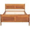 Full Size Wood Platform Bed with Headboard and Wooden Slat Support