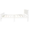 Full Size Wood Platform Bed with Headboard and Wooden Slat Support