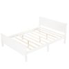 Full Size Wood Platform Bed with Headboard and Wooden Slat Support