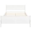 Queen Size Wood Platform Bed with Headboard and Wooden Slat Support