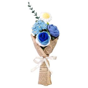 Fashion Personality Handmade Woven Flower (Option: HS002 Blue)