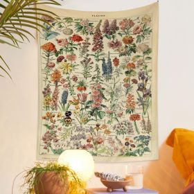 European Retro Mushroom Hanging Cloth Plant Homestay Tapestry (Option: B-150X100CMInstallation package)