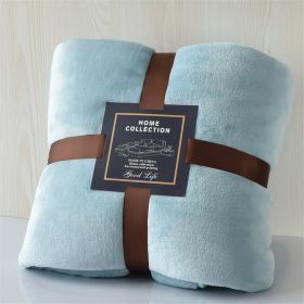 Nap Travel Solid Color Flannel Thickened Blanket (Option: Mint-150x200cm)