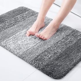 Absorbent Floor Bathroom Step Non-slip Mat (Option: Gray-51x76)