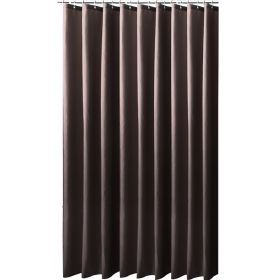 Waterproof Shading Shower Partition Curtain Punch-free (Option: Coffee Color-240 Width 200 Height Hook)