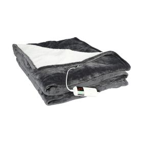 European Standard Electric Blanket Dormitory Thermal Shop Intelligent Temperature Control Electric Heating Cover Blanket (Option: Flannel Dark Gray-10090)