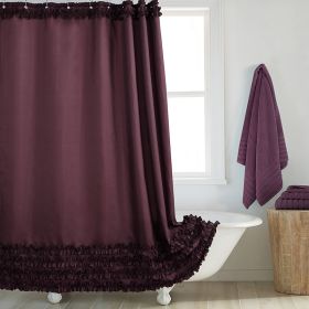 Environmentally Friendly Polyester Fabric Thickened Waterproof Shower Curtain (Option: Coffee-183CM Wide X240CM High)