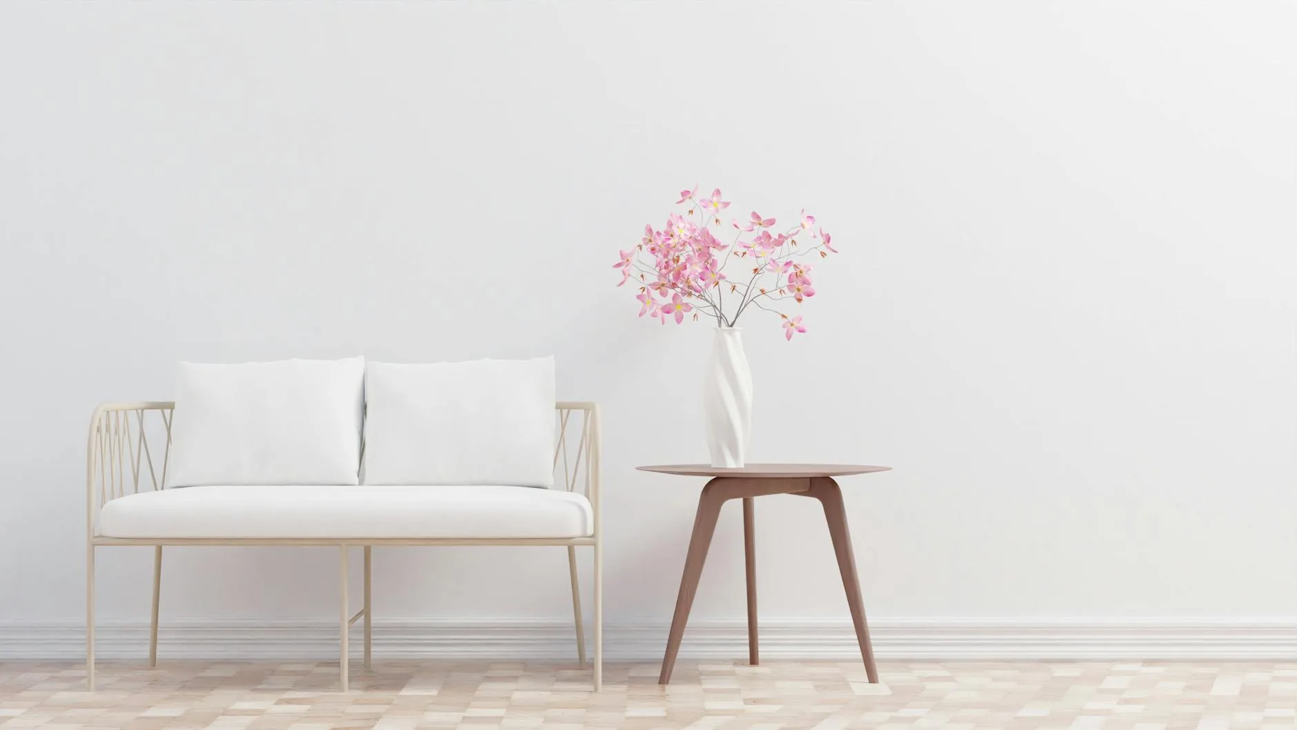 modern editorial living room idea: Cozy Minimalism with cream and warm neutrals with sage green and terracotta accents, designer-curated modern