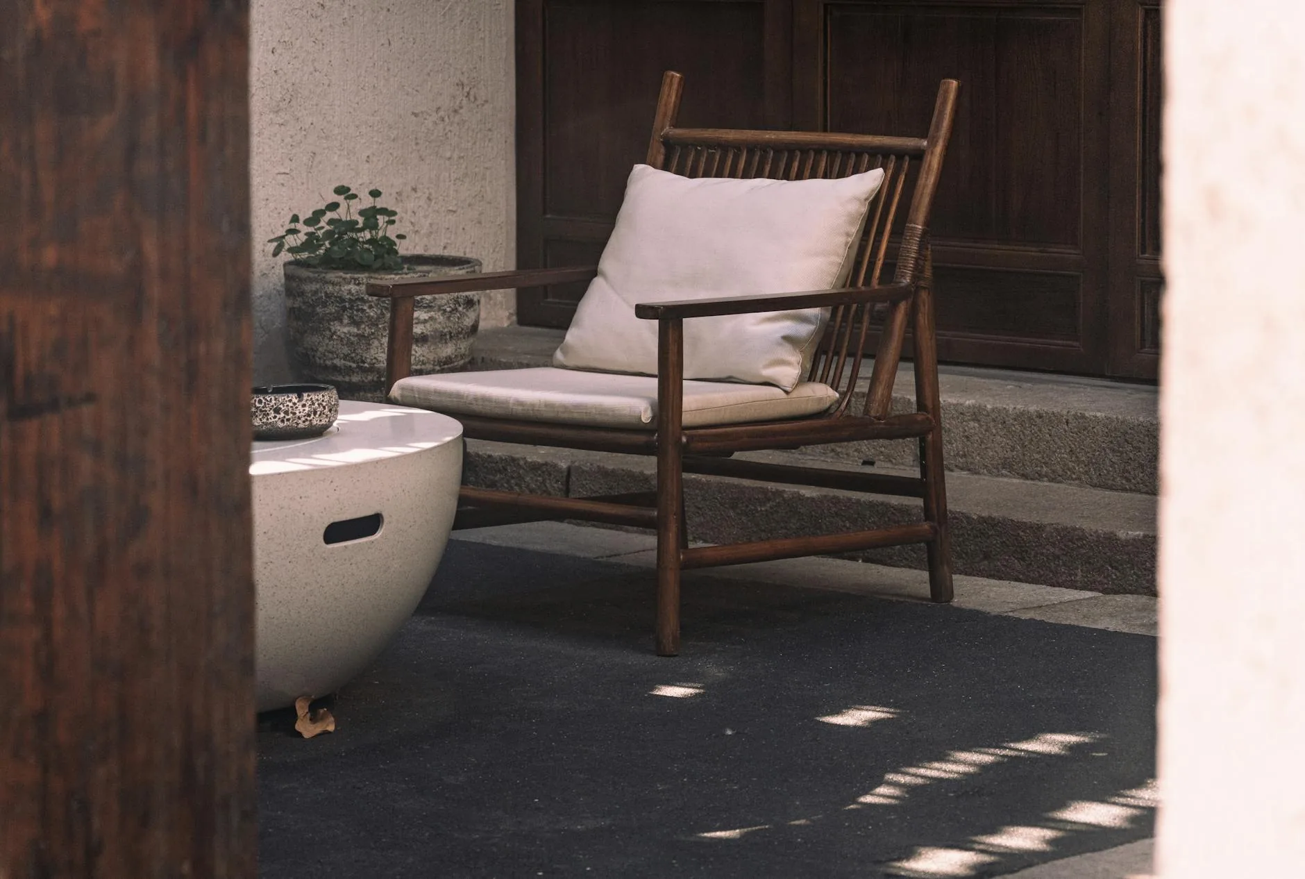 modern editorial outdoor space idea: Step-by-Step: Creating a Zen Garden with cream and warm neutrals with sage green and terracotta